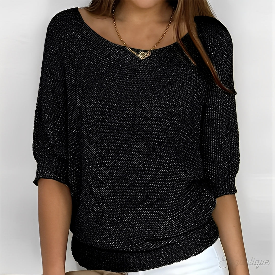 Éliane - Elegant round-neck sweater for women