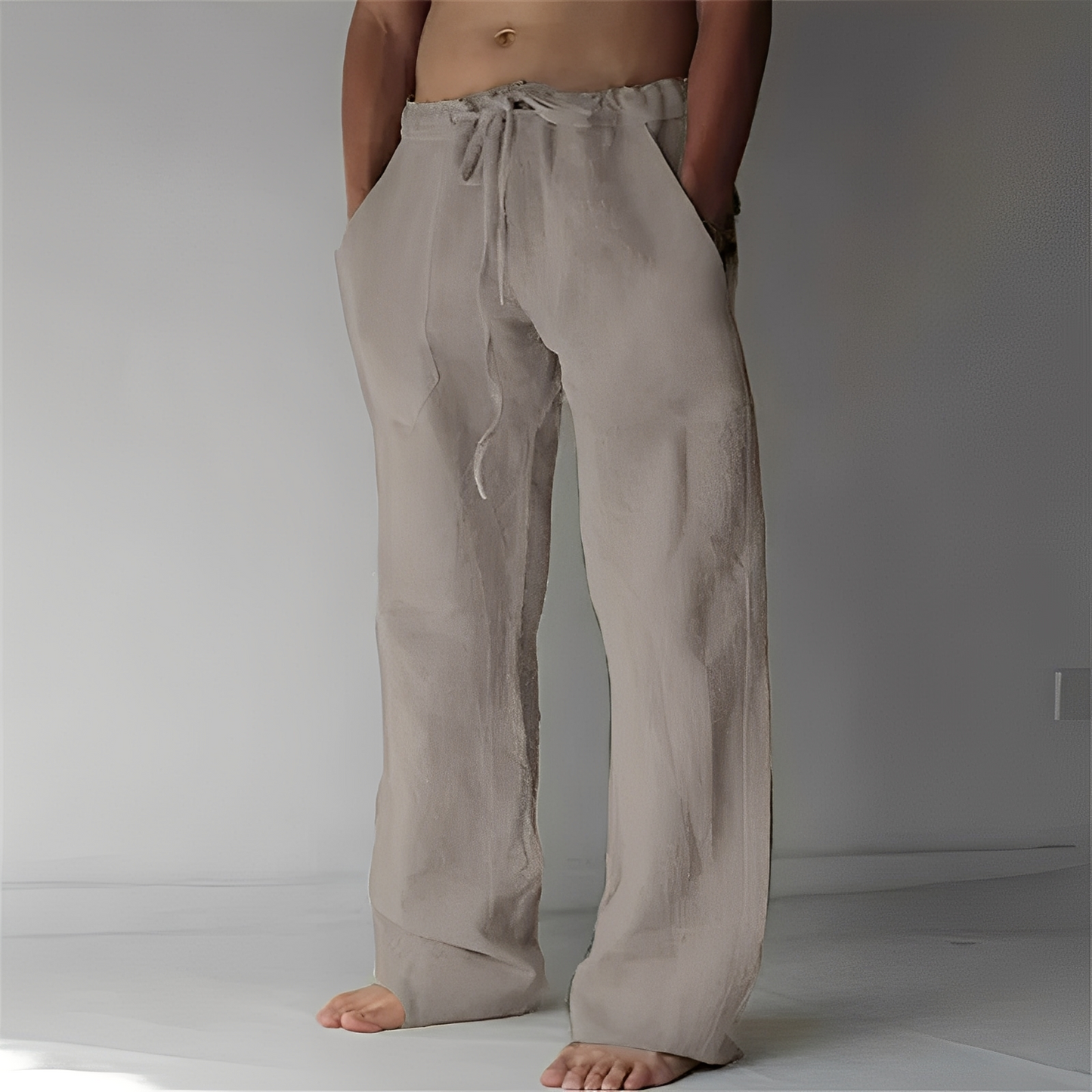 Arthur – Pantalon Baggy en Lin pour Homme