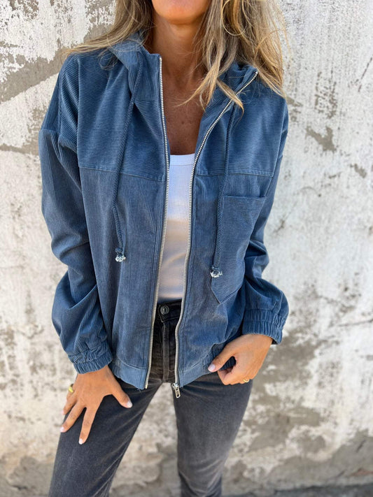 Ariellee – Veste Casual avec Capuche et Fermeture Éclair
