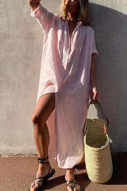 Gracey - Robe Chemise en Style Plage