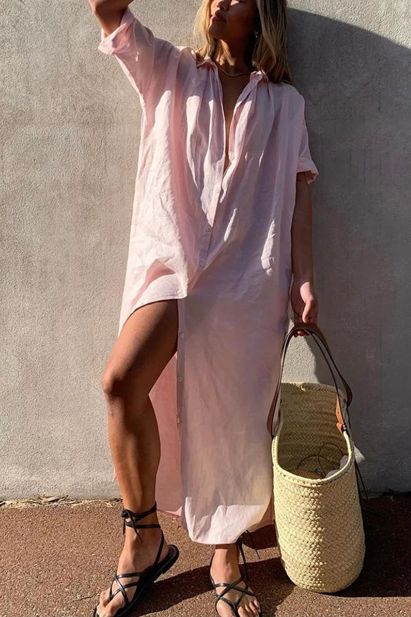Gracey - Casual summer shirt dress beach style