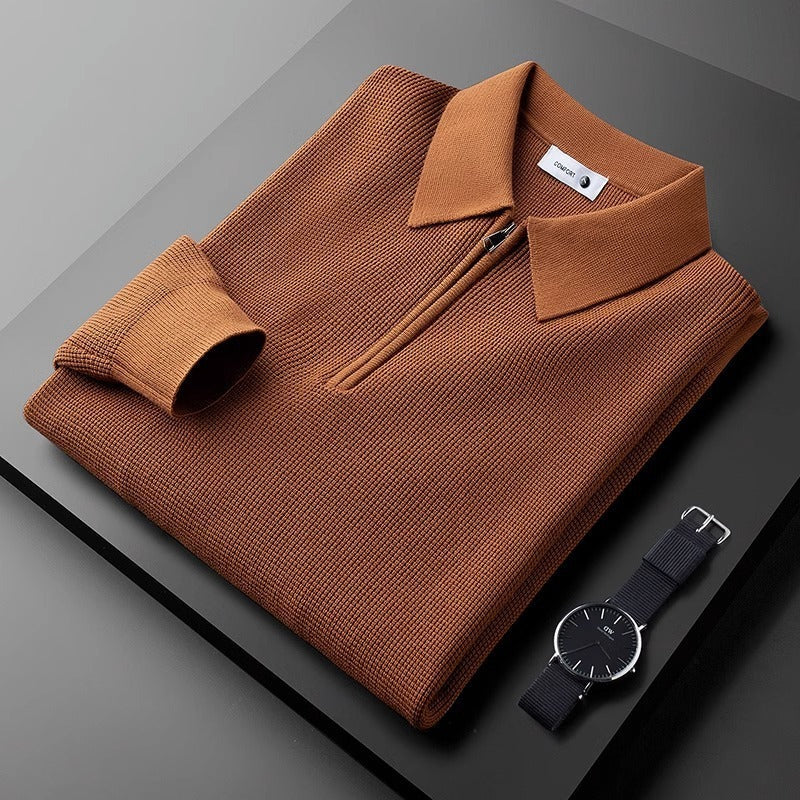 Stevie - Pull chic avec motif gaufré pour hommes