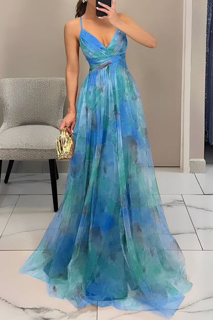 Olivia - Robe longue élégante à motif floral pour femmes