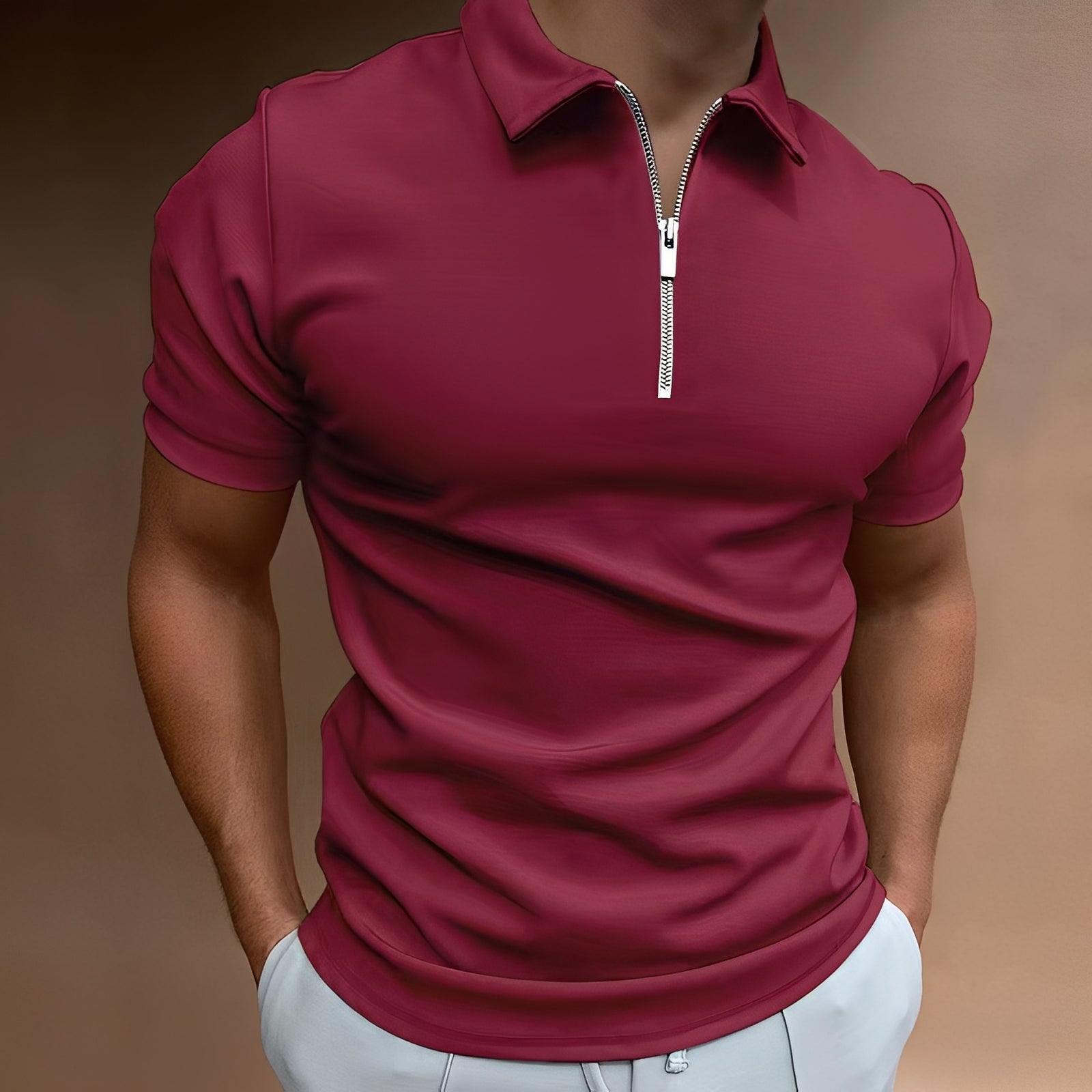 Carlos - Polo chic avec zip pour hommes