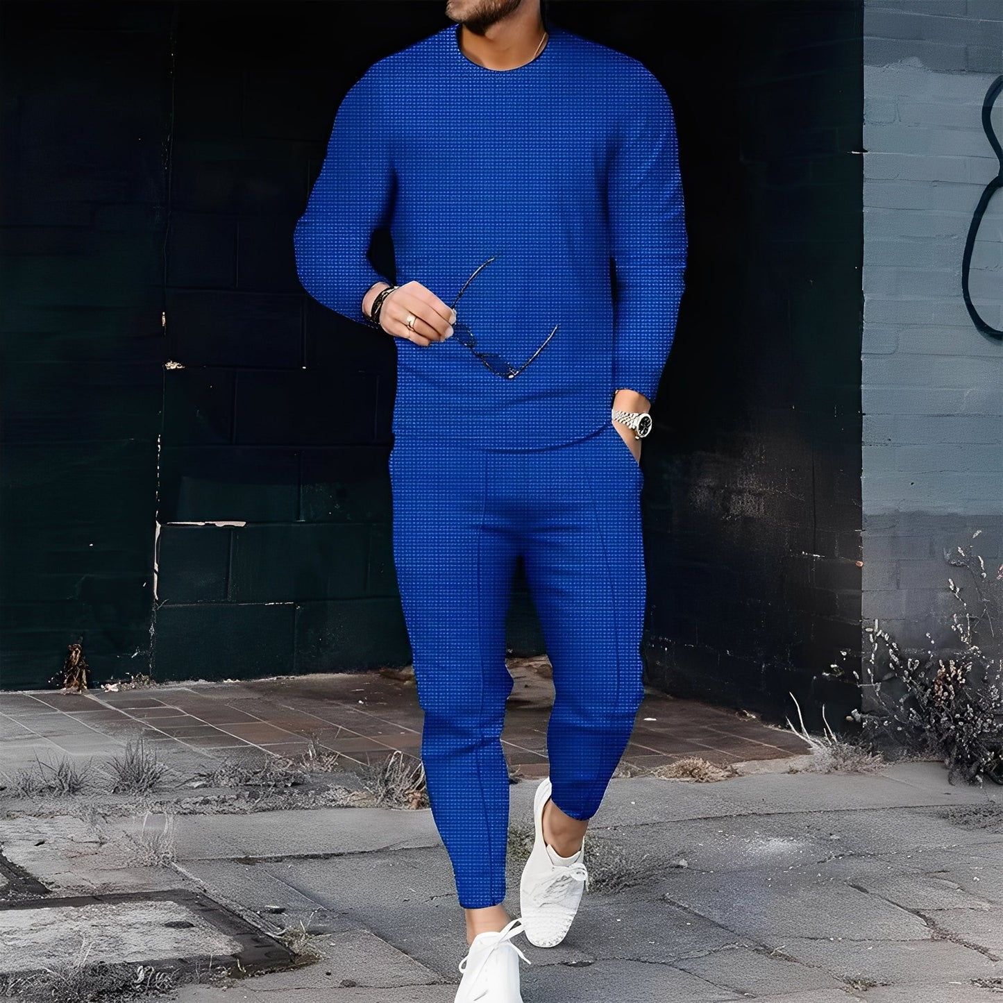 Dillan - Ensemble Décontracté Ajusté pour Hommes en Tissu Structuré