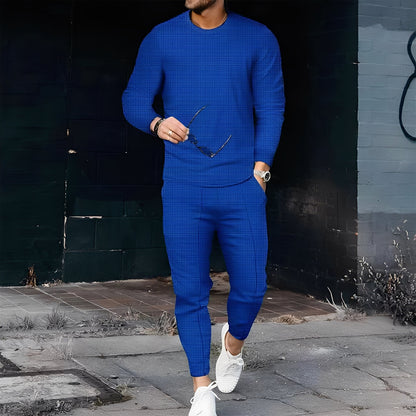 Dillan - Ensemble Décontracté Ajusté pour Hommes en Tissu Structuré