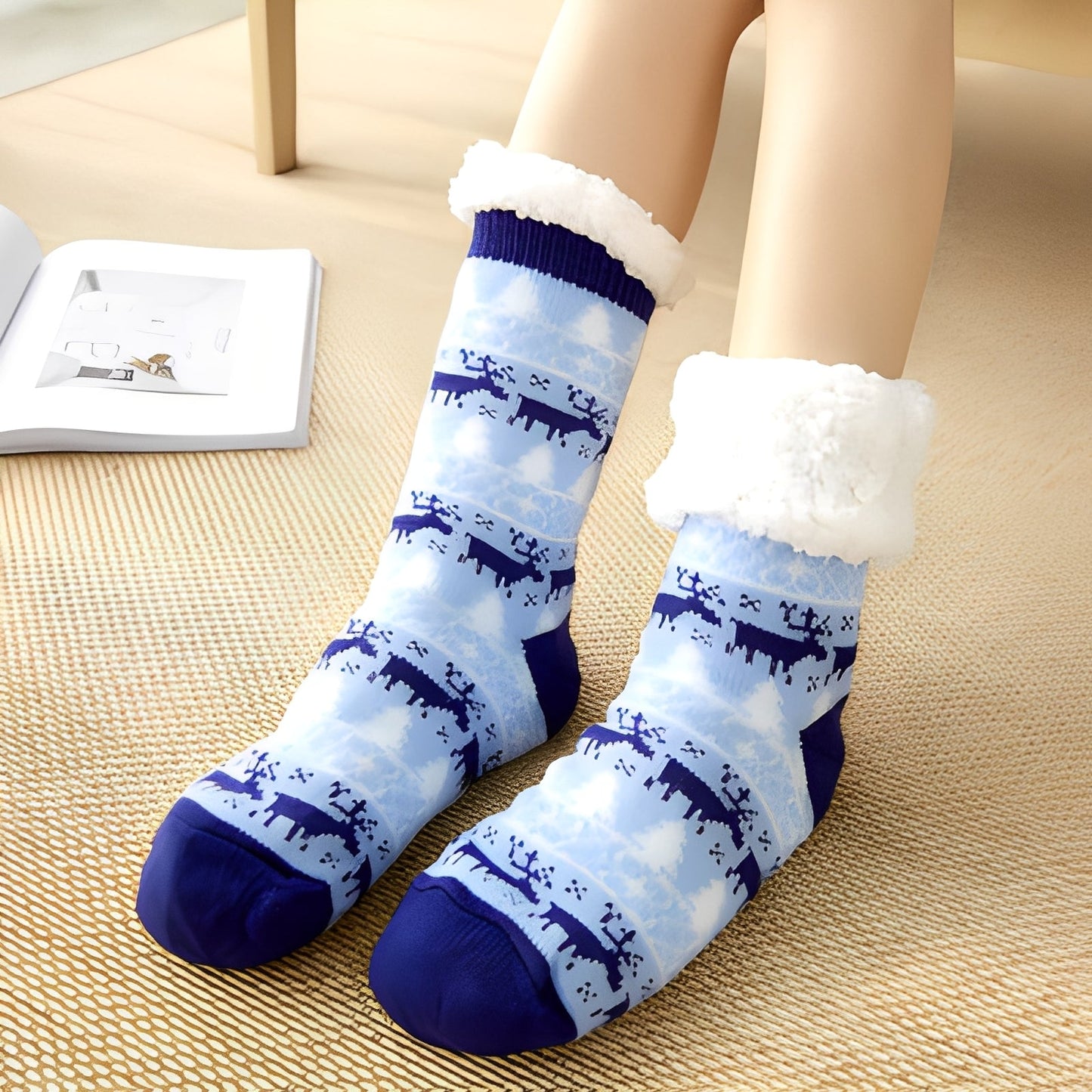 Clarice - Chaussettes mi-hauteur de Noël élégantes pour femmes