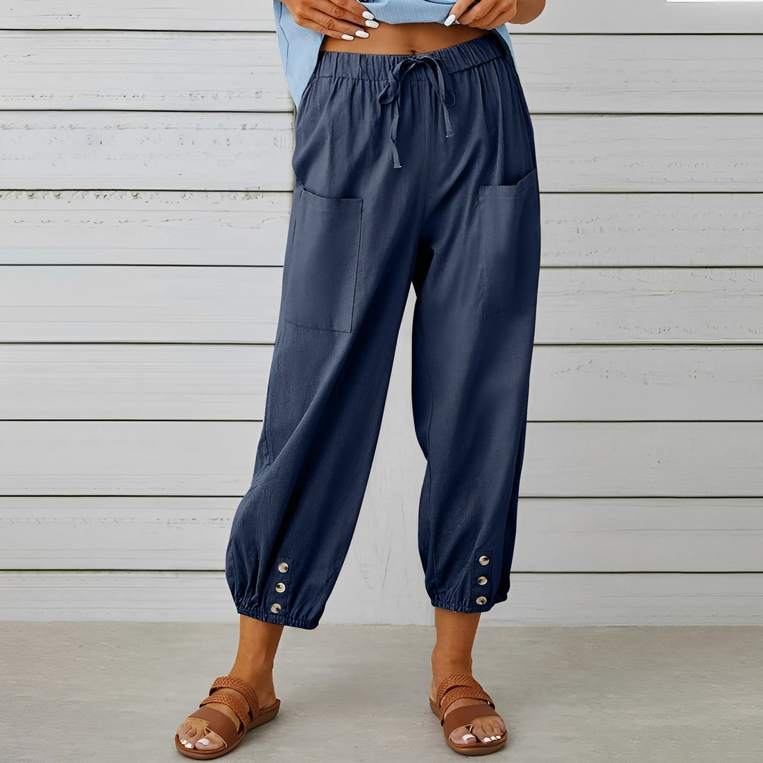 Christa - Pantalon ample, casual et raccourci pour femmes
