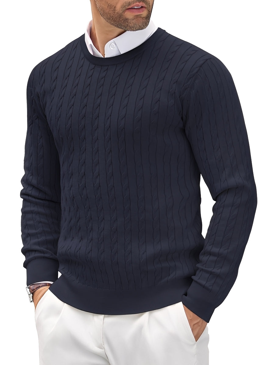 Romilly - Pull tricoté pour homme ajusté et relax
