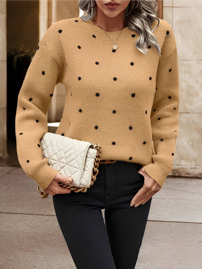 Karly - Pull à pois tendance pour femme