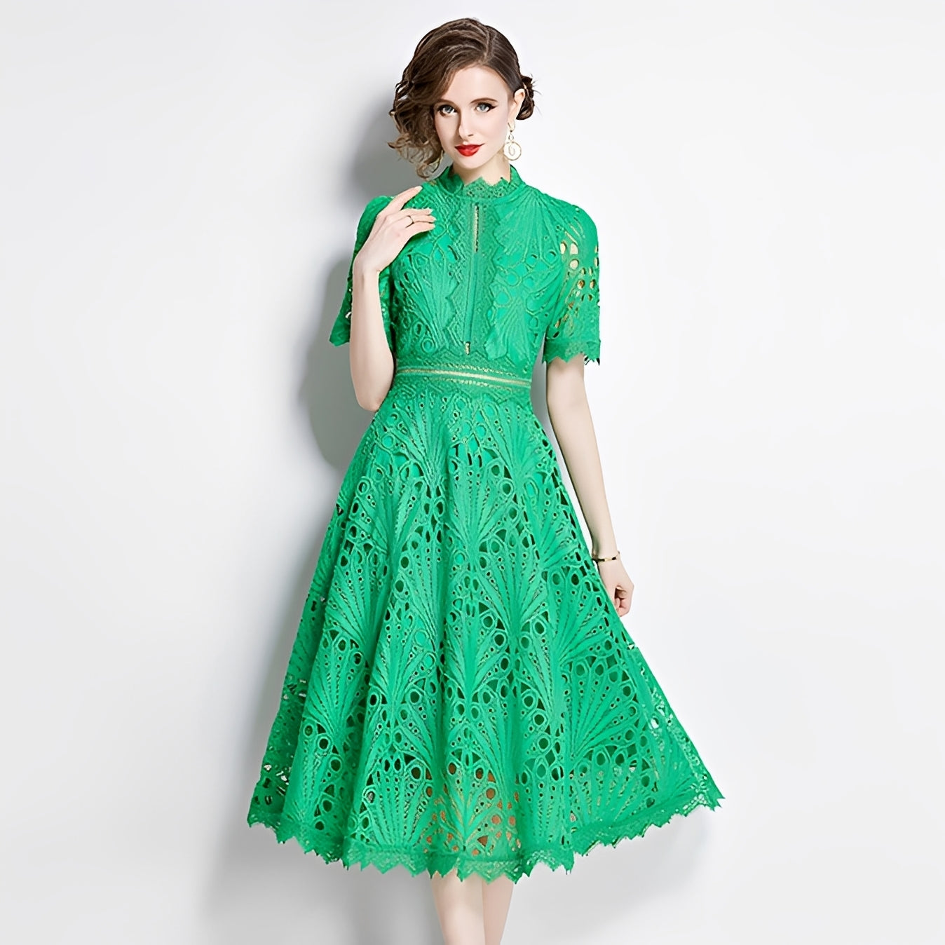 Sophia - Elegantes mittellanges Kleid für Damen