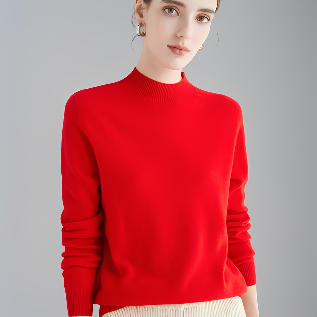 Chrystellene - Pull col roulé en cachemire douillet pour femmes