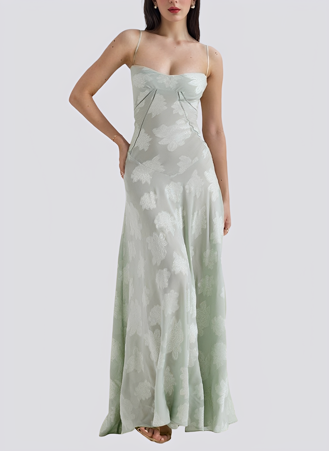 Lucia - Hübsches langes, tailliertes Kleid für Damen