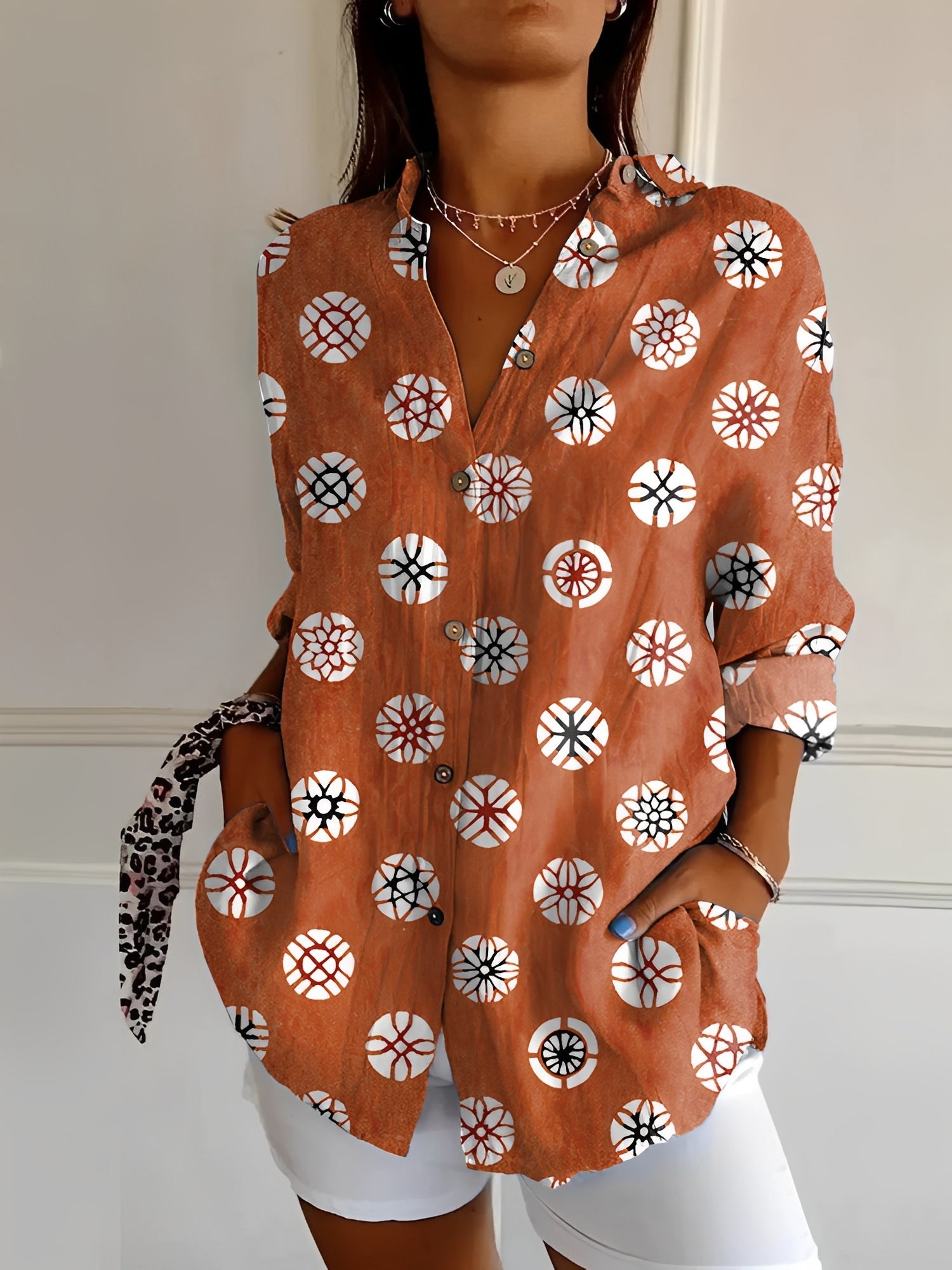 Melissa - Blouse élégante avec motif floral pour femmes