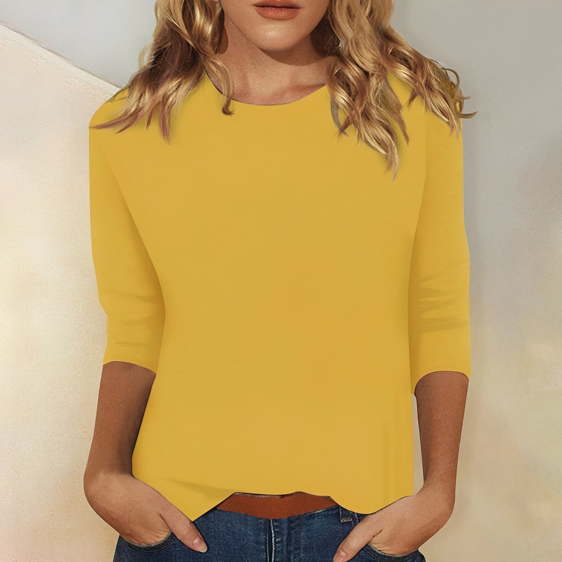 Kathryn - T-shirt décontracté manches 3/4 femme
