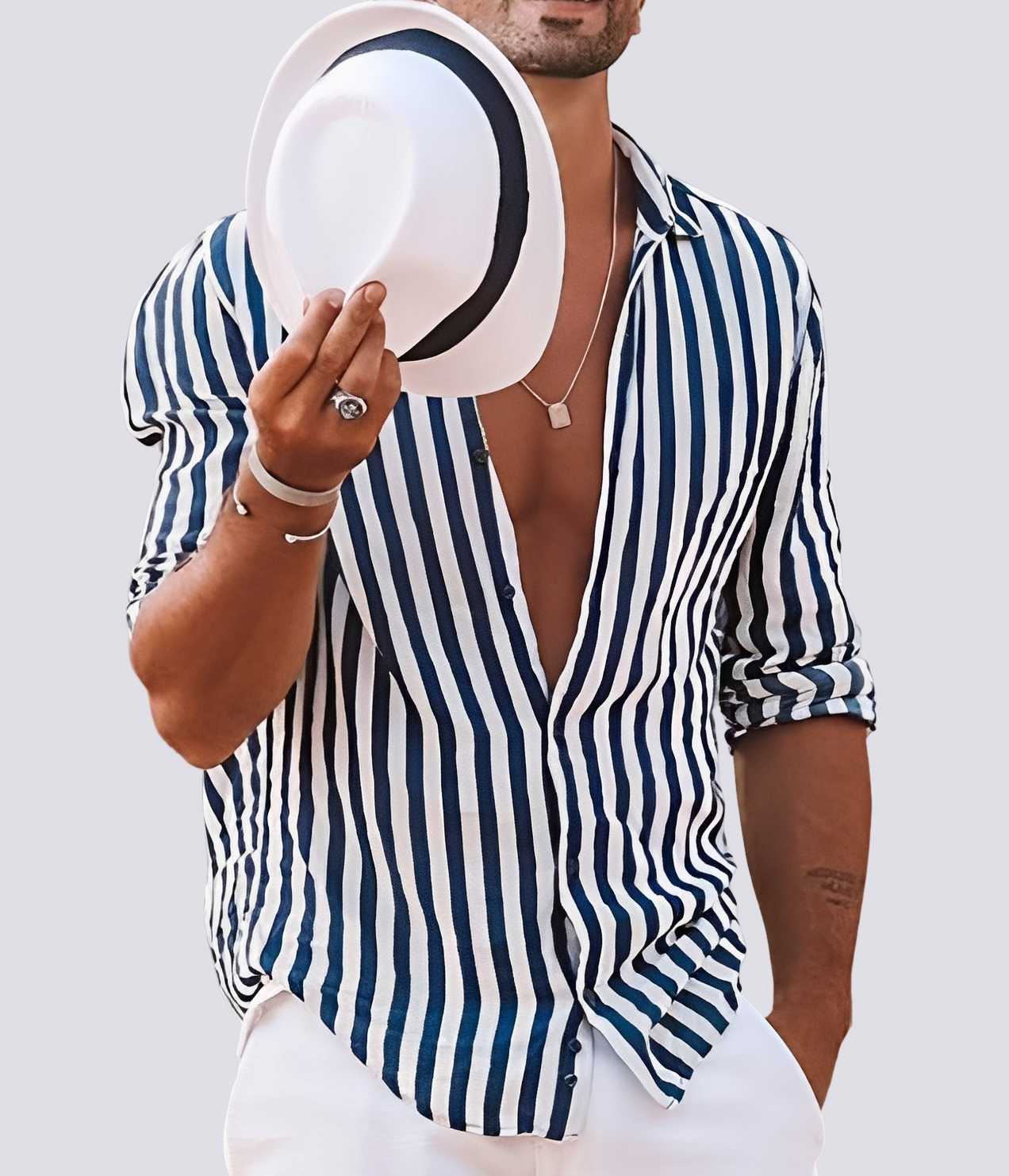 Herbert - Chemise rayée décontractée pour hommes