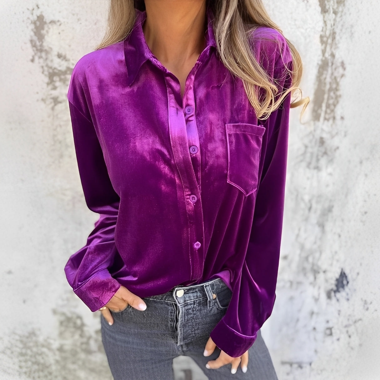 Jessie - Blouse à Manches Longues avec Boutons