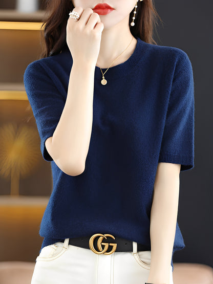 Blandine - Pull à manches courtes pour femme