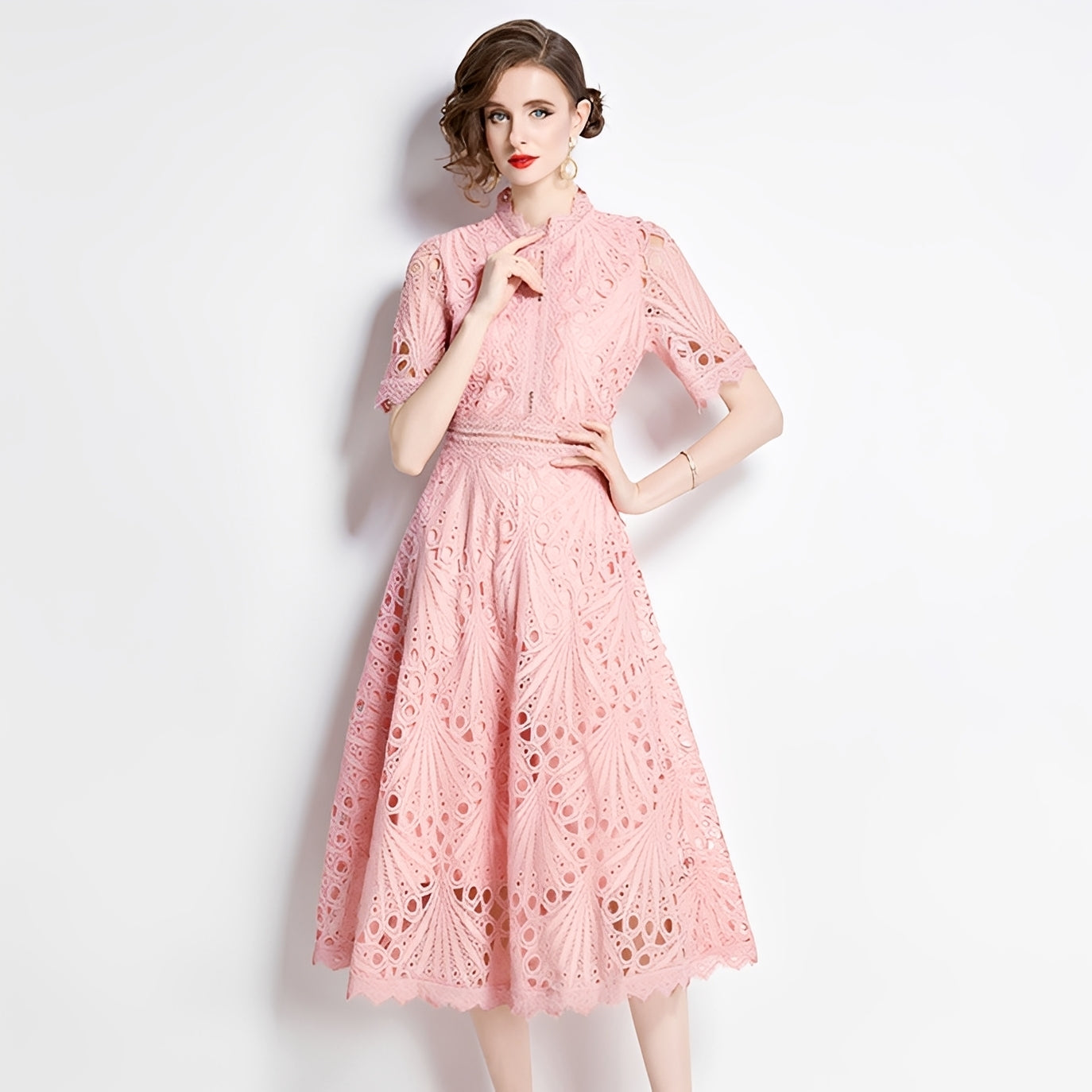 Sophia - Elegantes mittellanges Kleid für Damen