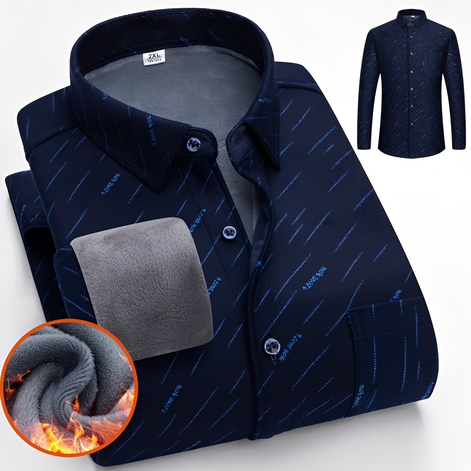 Anton - Élégante chemise à carreaux avec doublure polaire chaude pour hommes