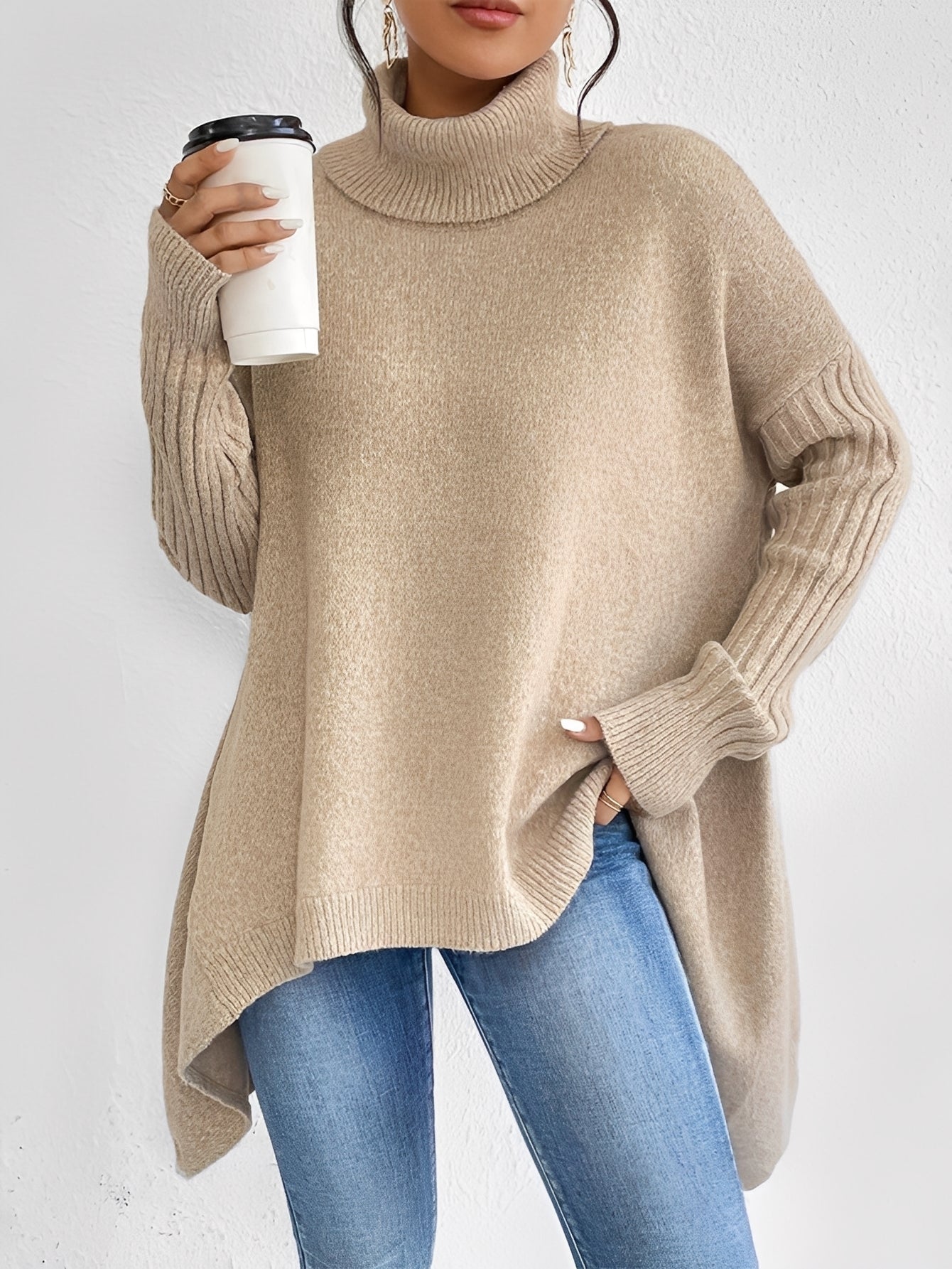 Jessica - Turtleneck sweater in cashmere for women