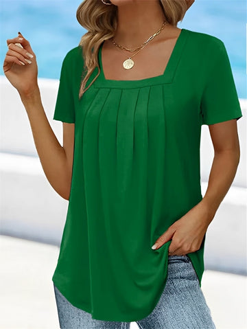 Marie - Blouse élégante avec encolure carrée pour femmes