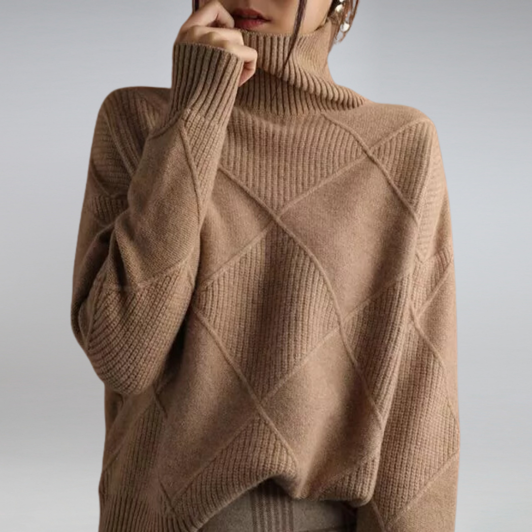Camille – Pull Col Roulé en Cachemire Femme