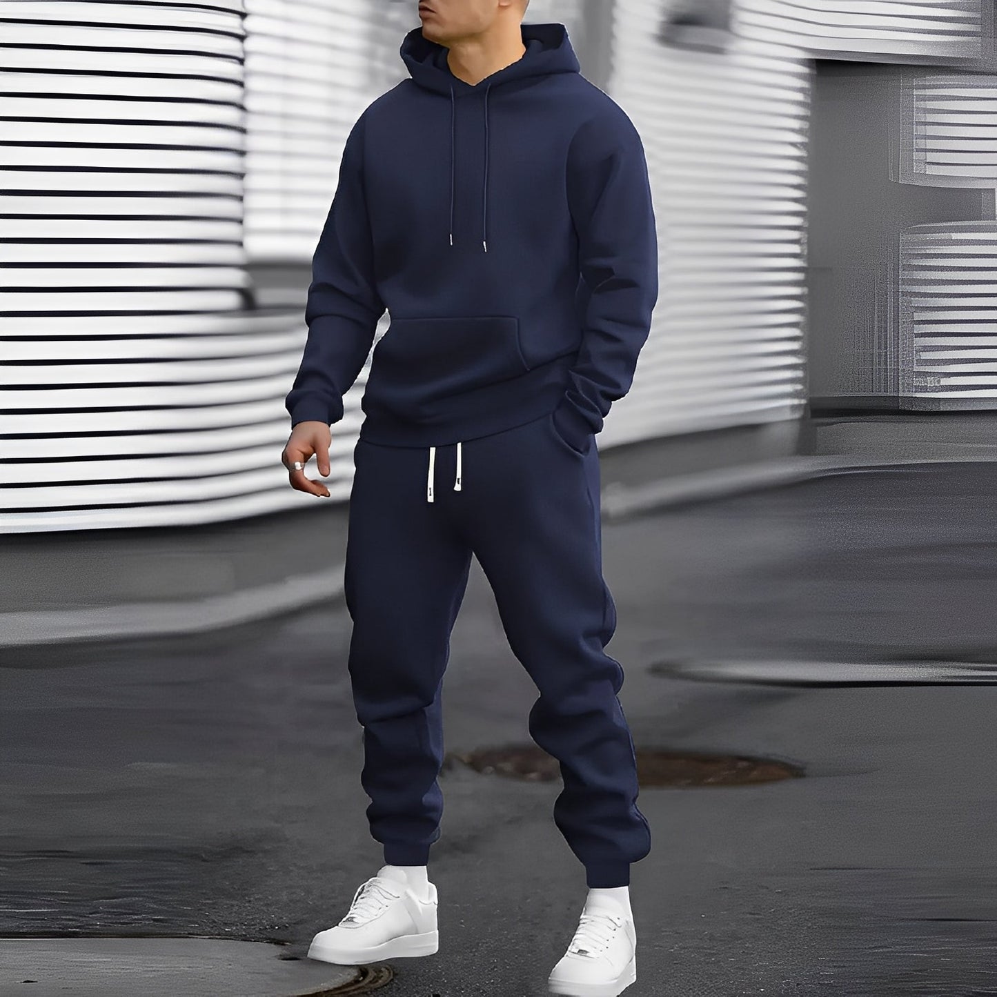 Arvel - Ensemble de jogging pour homme avec capuche, style décontracté
