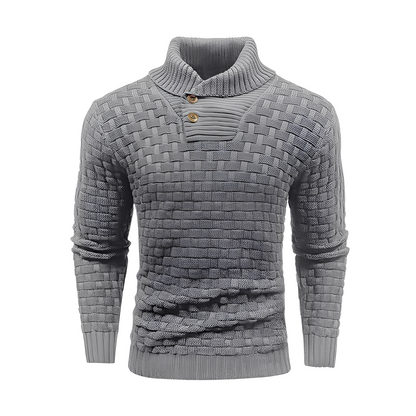 Branson - Pull homme à col montant, style relax