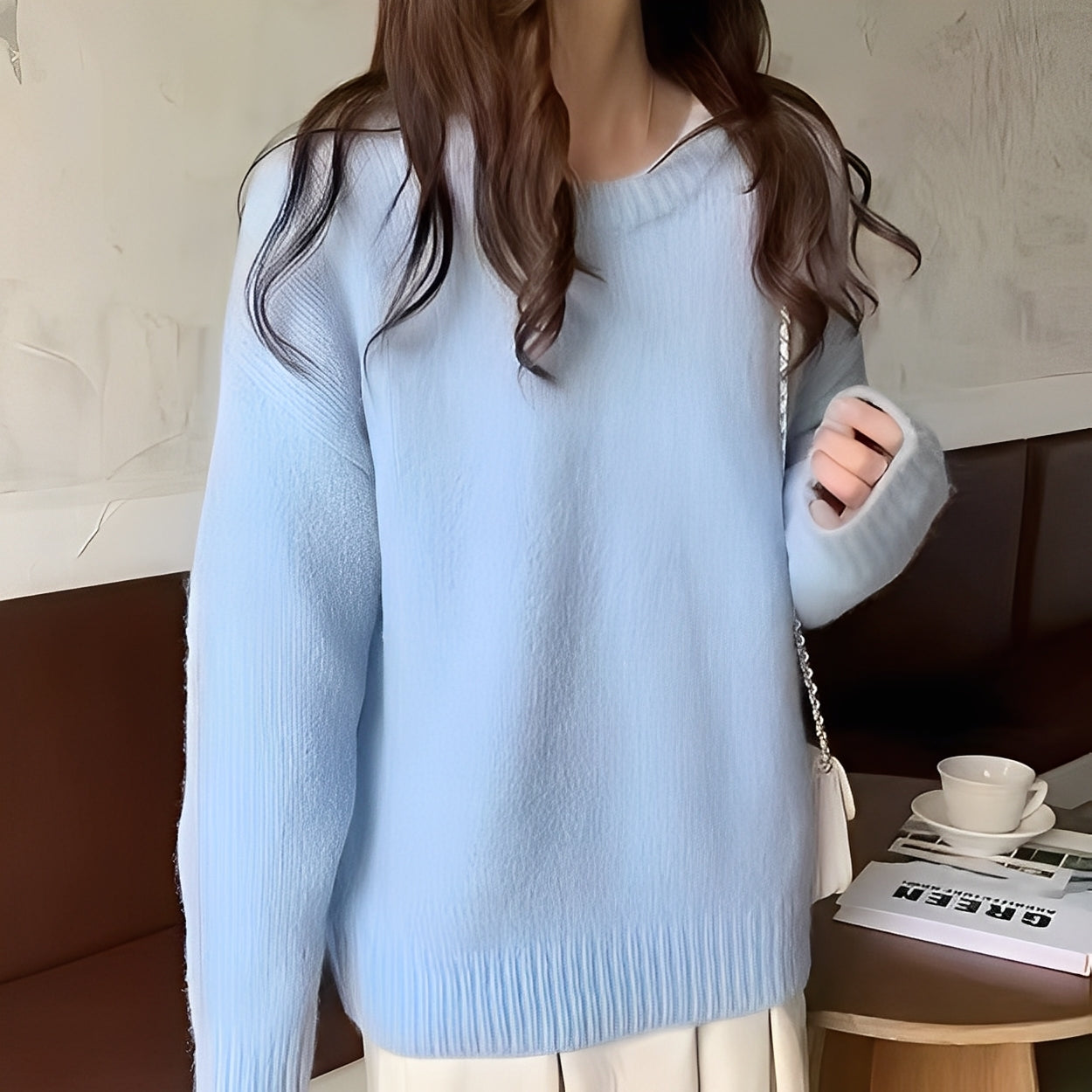 Roxanna - Pull large basique pour femmes