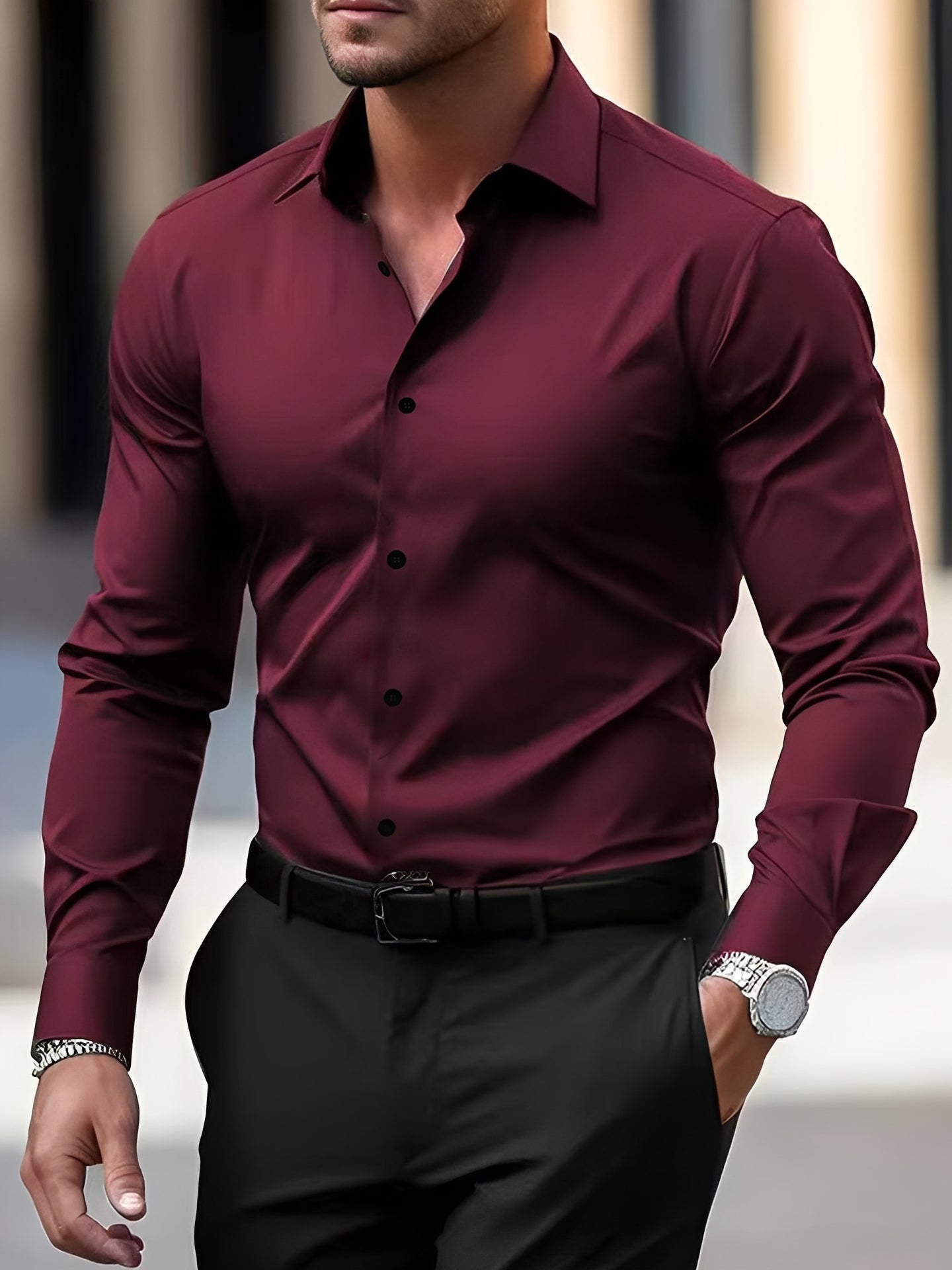 Jeremy – Chemise homme à manches longues – pour moments décontractés et formels