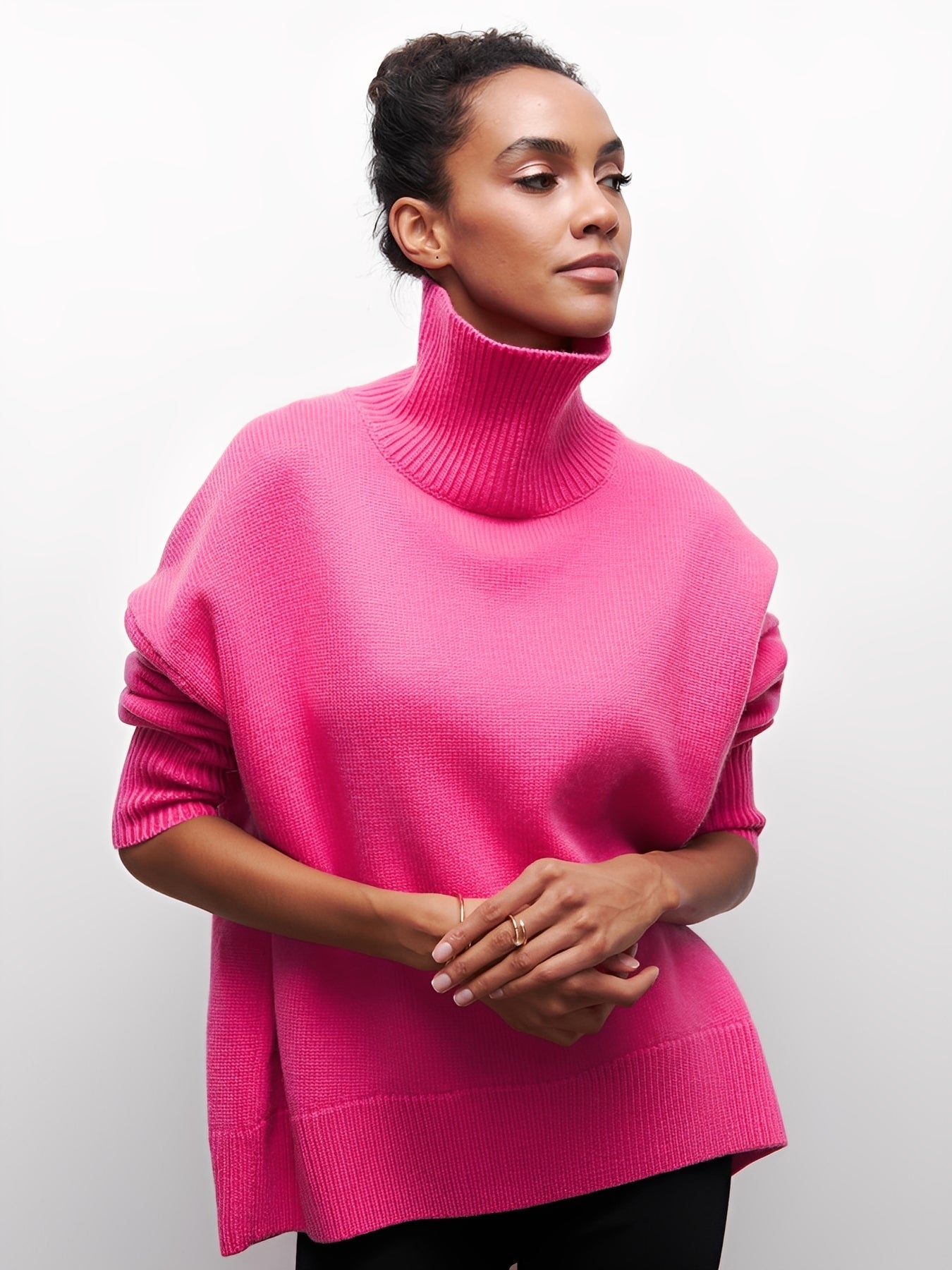 Marva - Pull féminin chaud et élégant avec col roulé