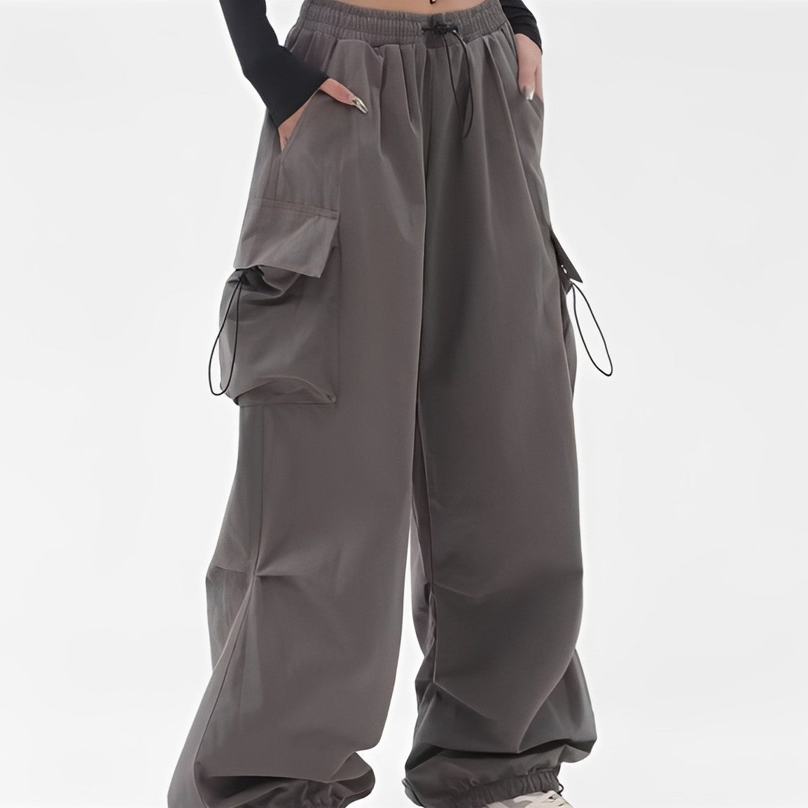 Leonie - Pantalon cargo aux jambes larges