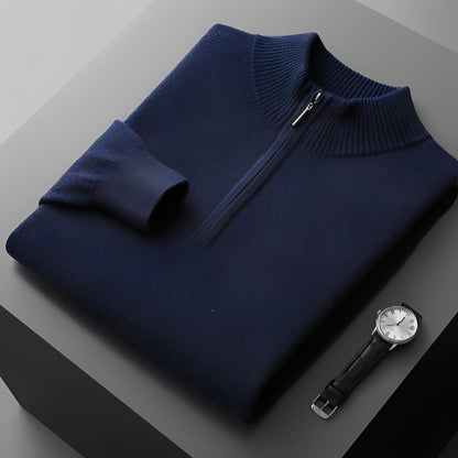 Weldon - Pull homme avec demi-zip en maille