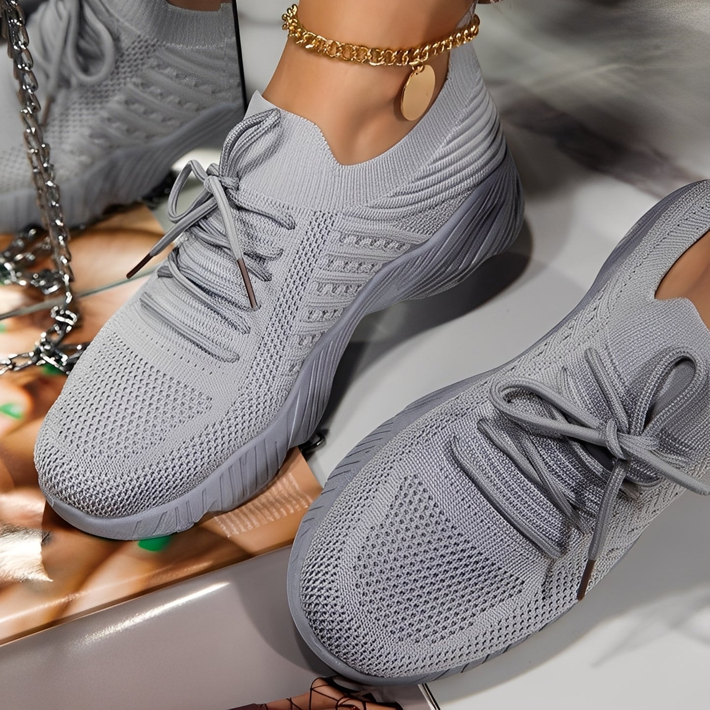 Axelle - Baskets orthopédiques en maille pour femmes