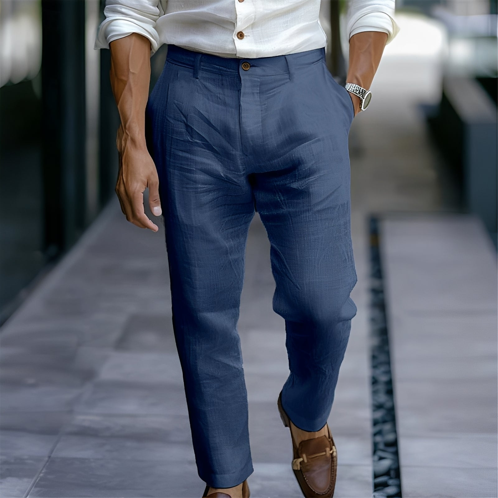 Russell - Pantalon confortable et ample pour hommes