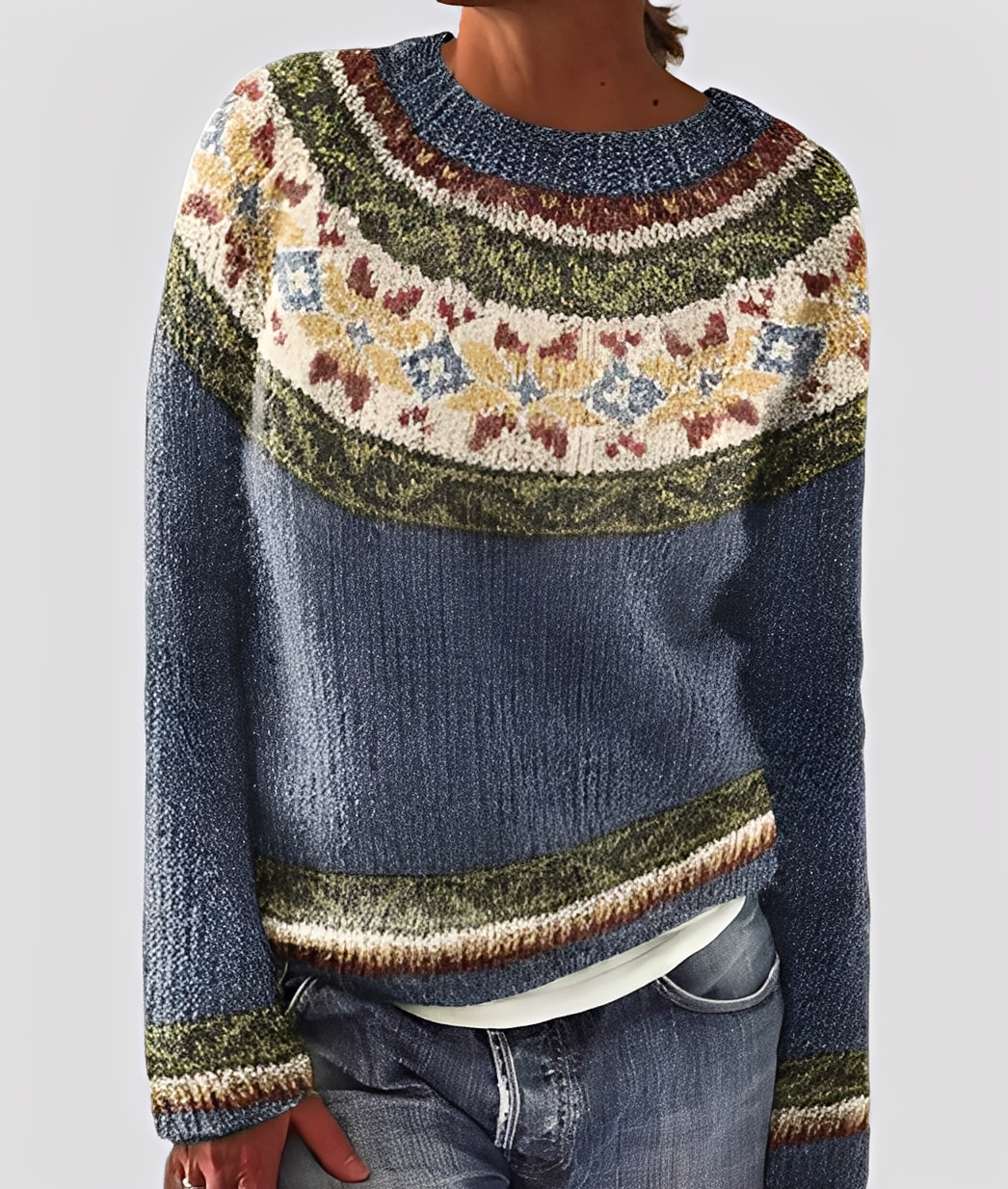 Christal - Pull ample en laine à la mode pour femmes