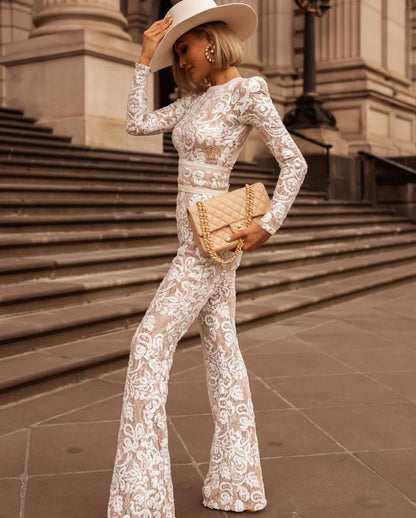 Sofia – Combinaison en Dentelle Paillettes