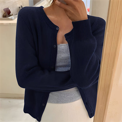 Jaqueline - Cardigan en tricot élégant et basique pour femmes