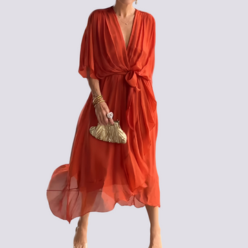 Jane - Robe Asymétrique avec Encolure V