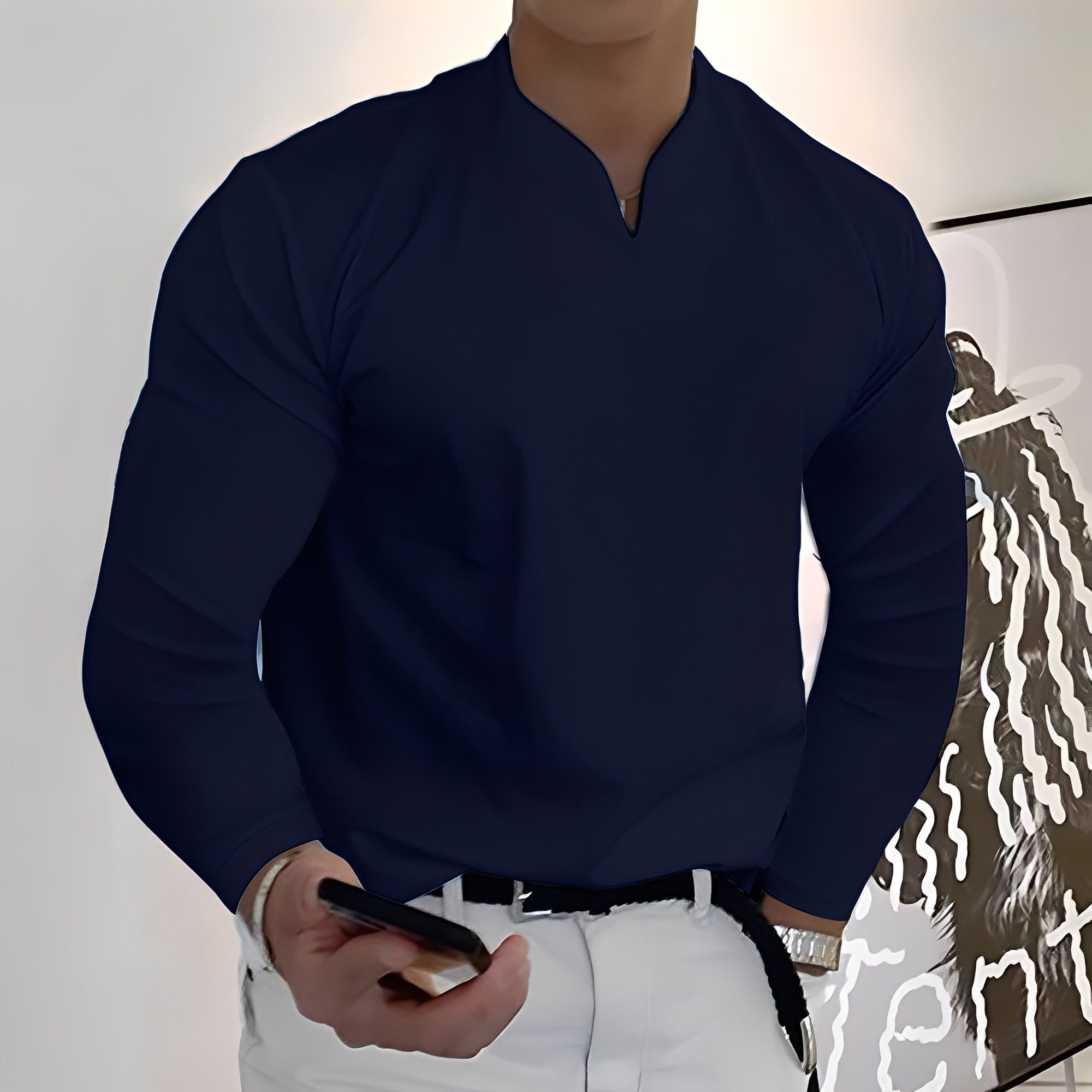 Corentin - Chemise décontractée à manches longues pour homme