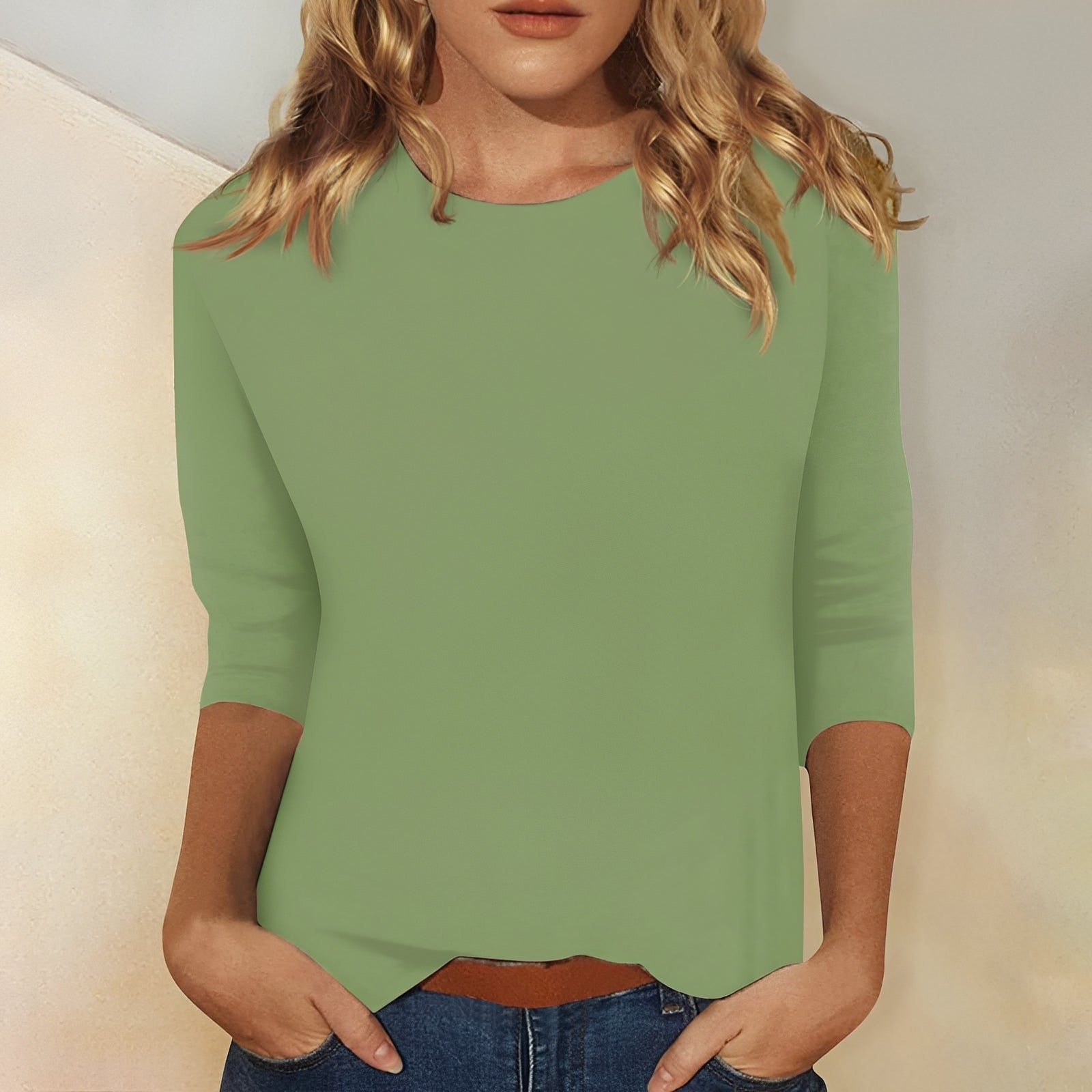 Kathryn - T-shirt décontracté manches 3/4 femme