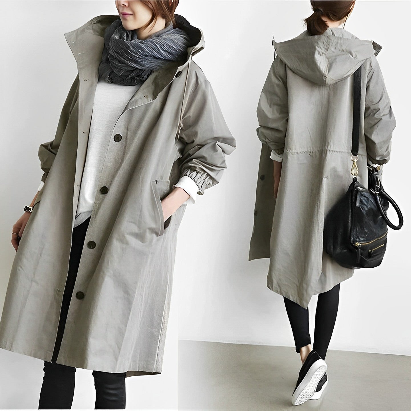 DuraCoat – Longue veste à capuche moderne