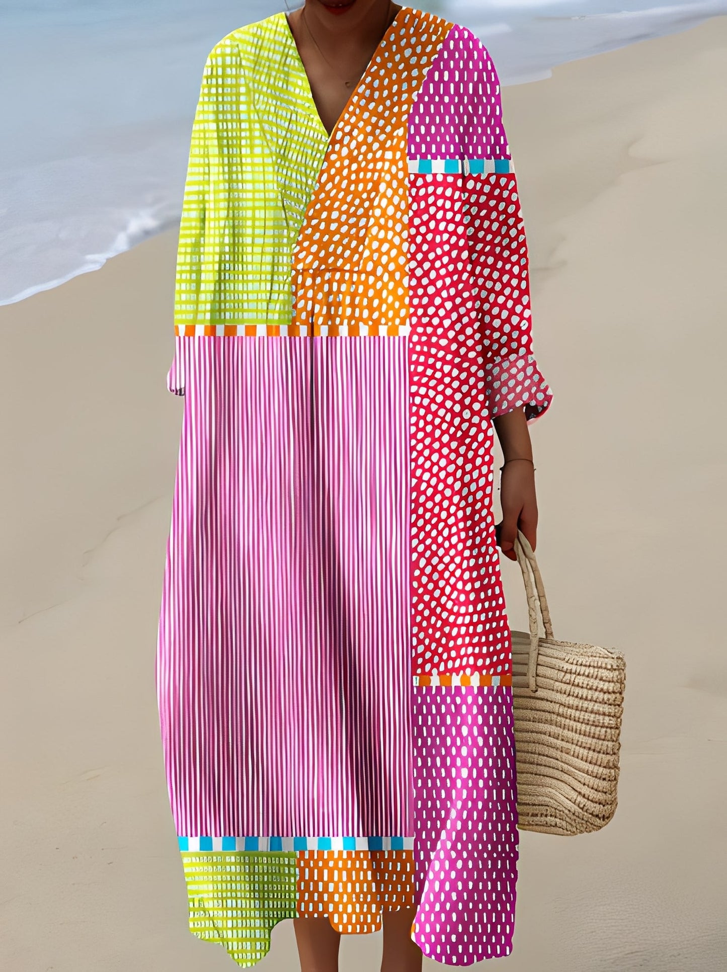 Jean - Elegantes und weites knielanges Kleid für Damen