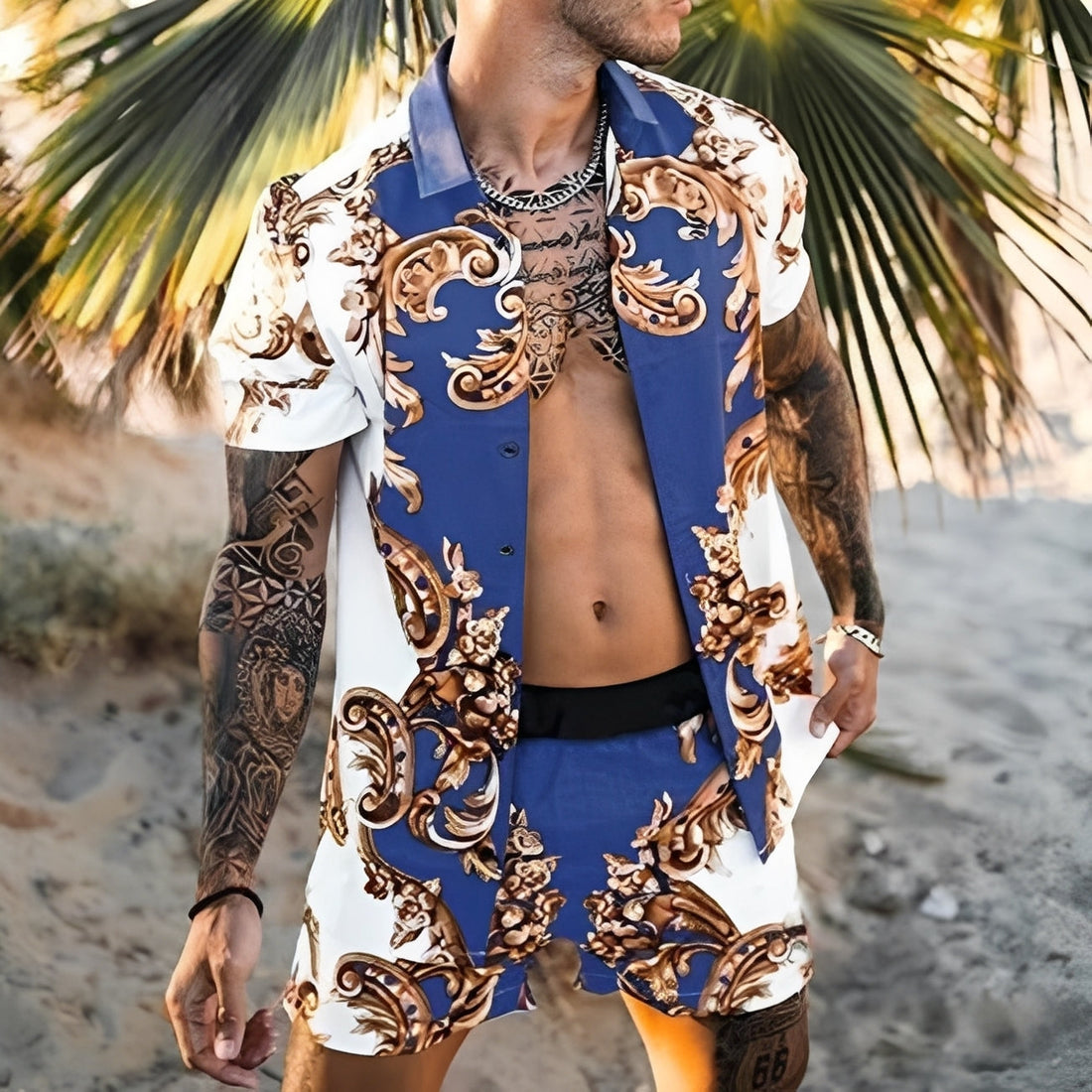 Lucas - Ensemble de chemises hawaïennes élégantes pour hommes