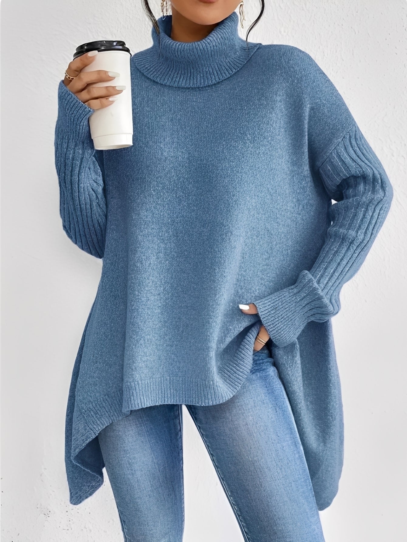 Jessica - Turtleneck sweater in cashmere for women