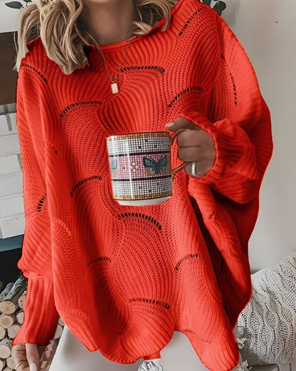 Kassandra - Pull chic pour femmes avec détails ajourés