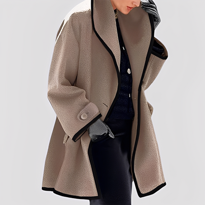 Abigale - Trench-coat moderne en laine avec capuche pour femmes