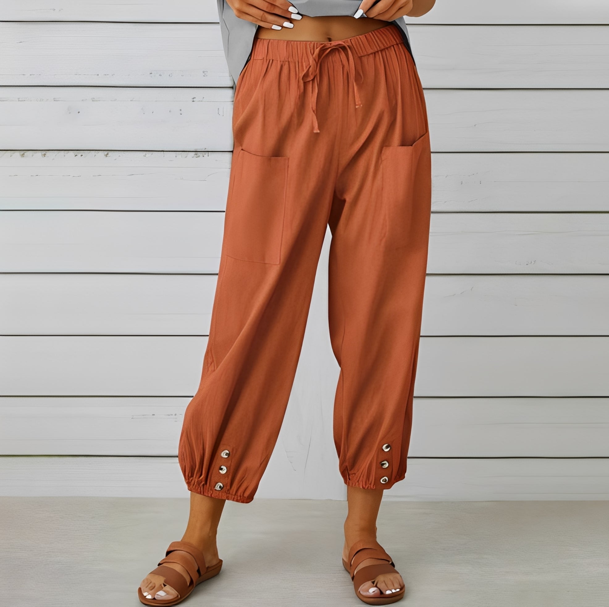 Christa - Pantalon ample, casual et raccourci pour femmes