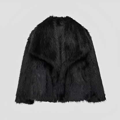 Jennifer - Elegant and fashionable jacket in imitation fur for women